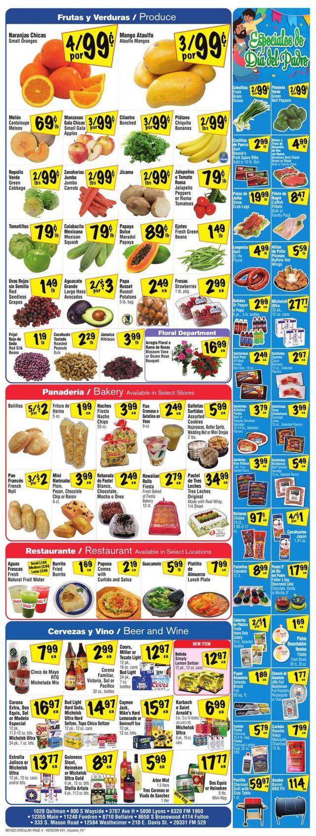 Fiesta Mart Ad from 06/15/2022