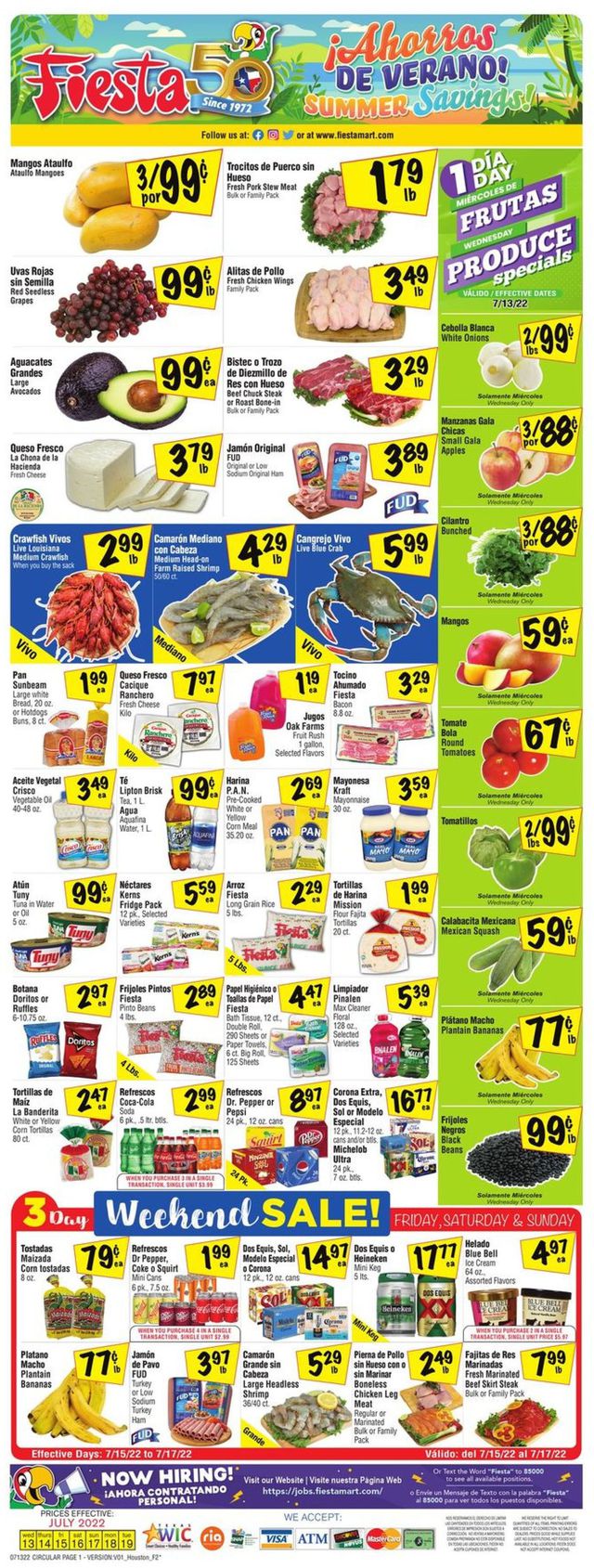 Fiesta Mart Ad from 07/13/2022