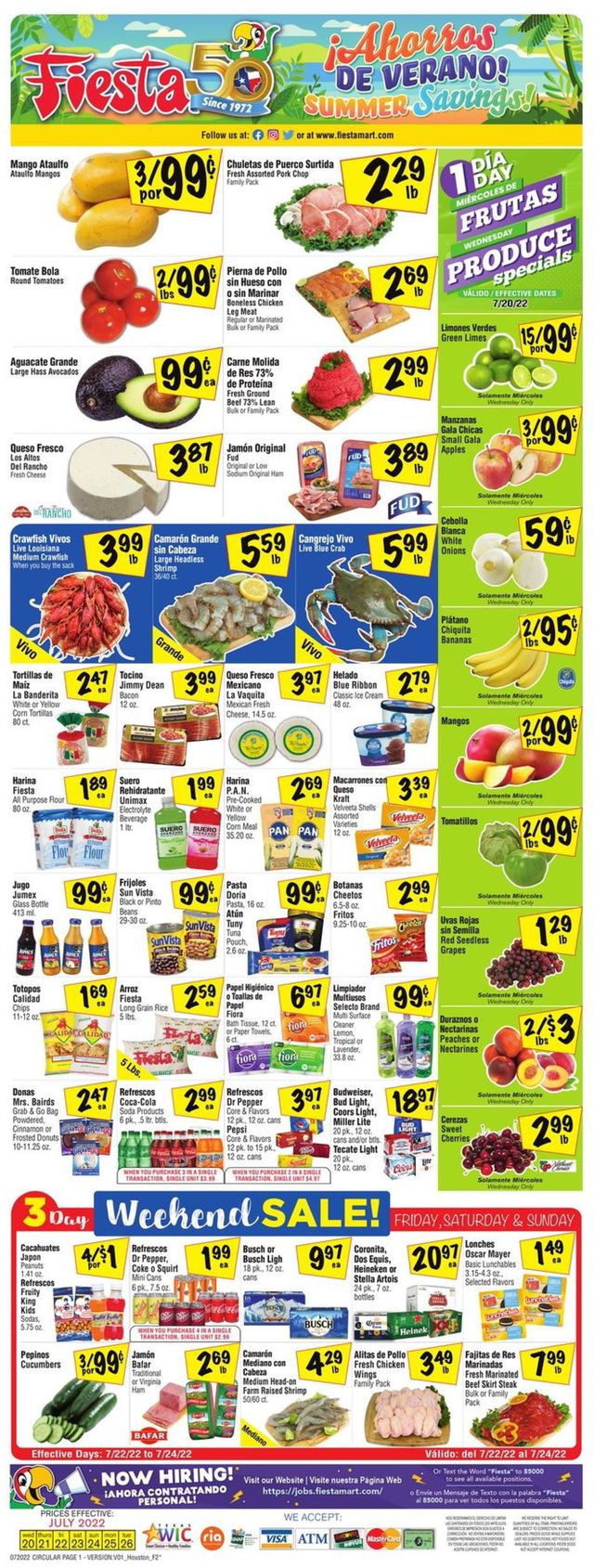 Fiesta Mart Ad from 07/20/2022