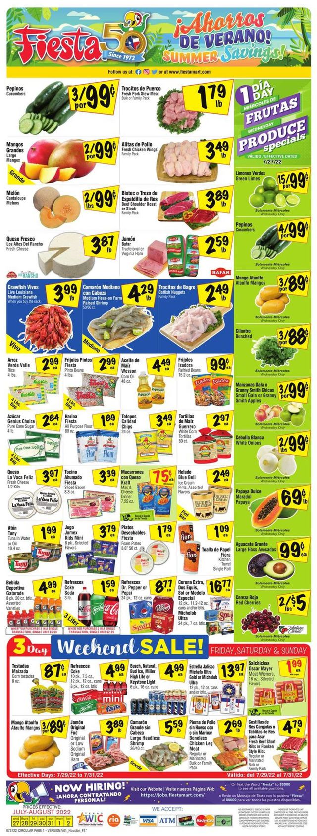 Fiesta Mart Ad from 07/27/2022