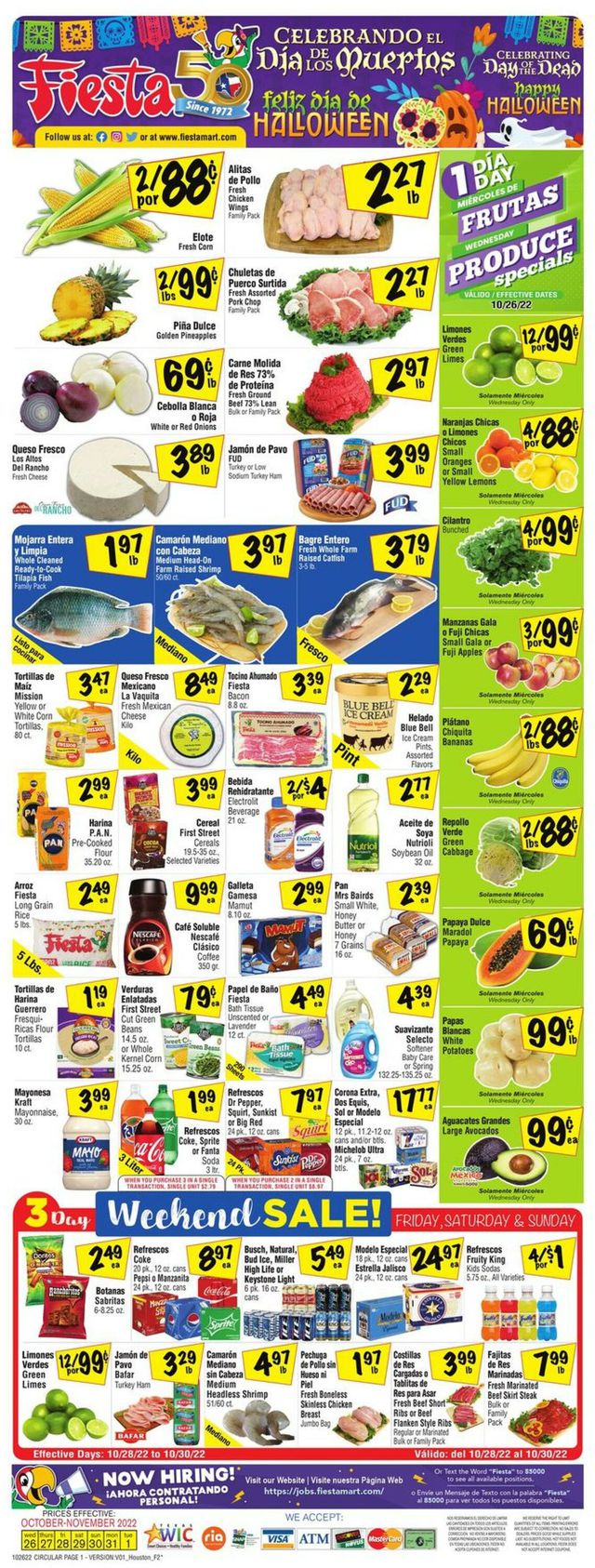 Fiesta Mart Ad from 10/26/2022