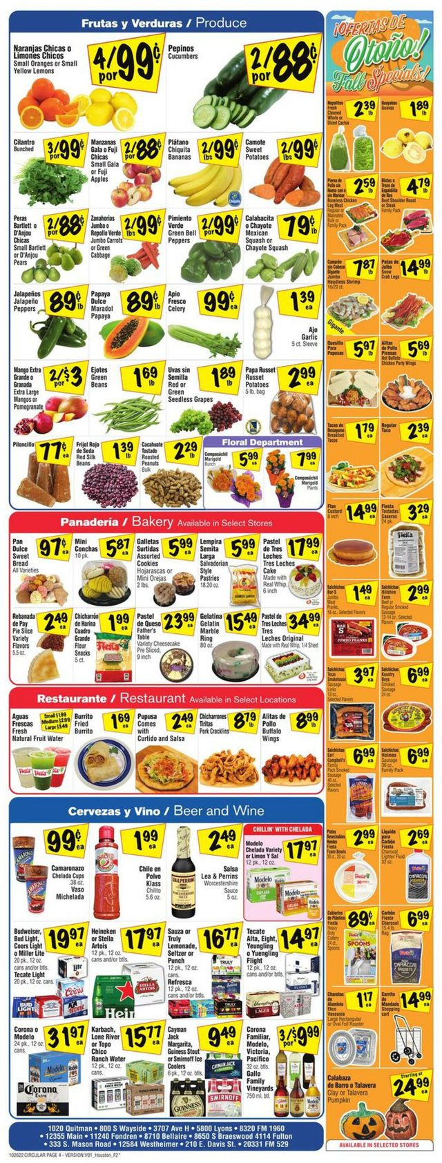 Fiesta Mart Ad from 10/26/2022