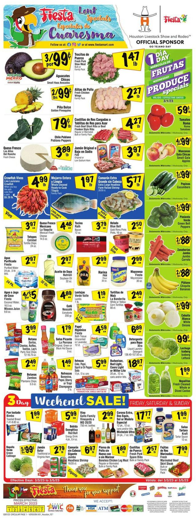 Fiesta Mart Ad from 03/01/2023