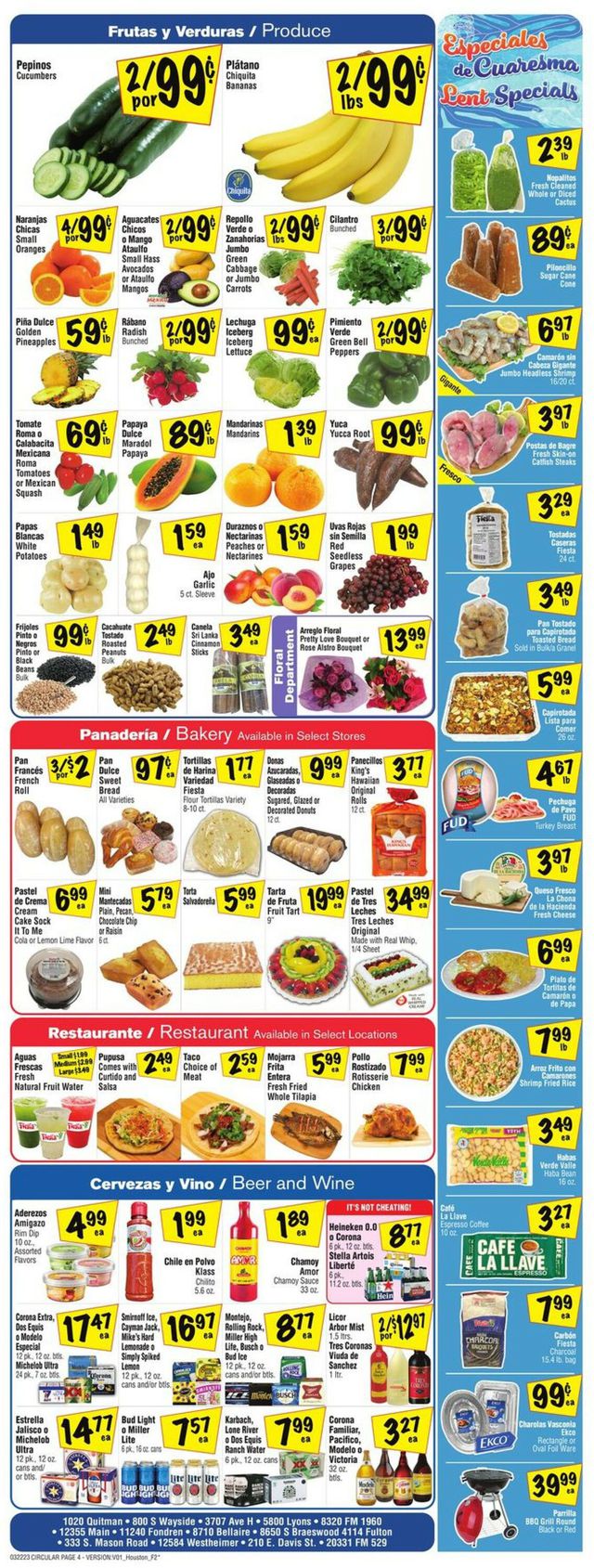 Fiesta Mart Ad from 03/22/2023