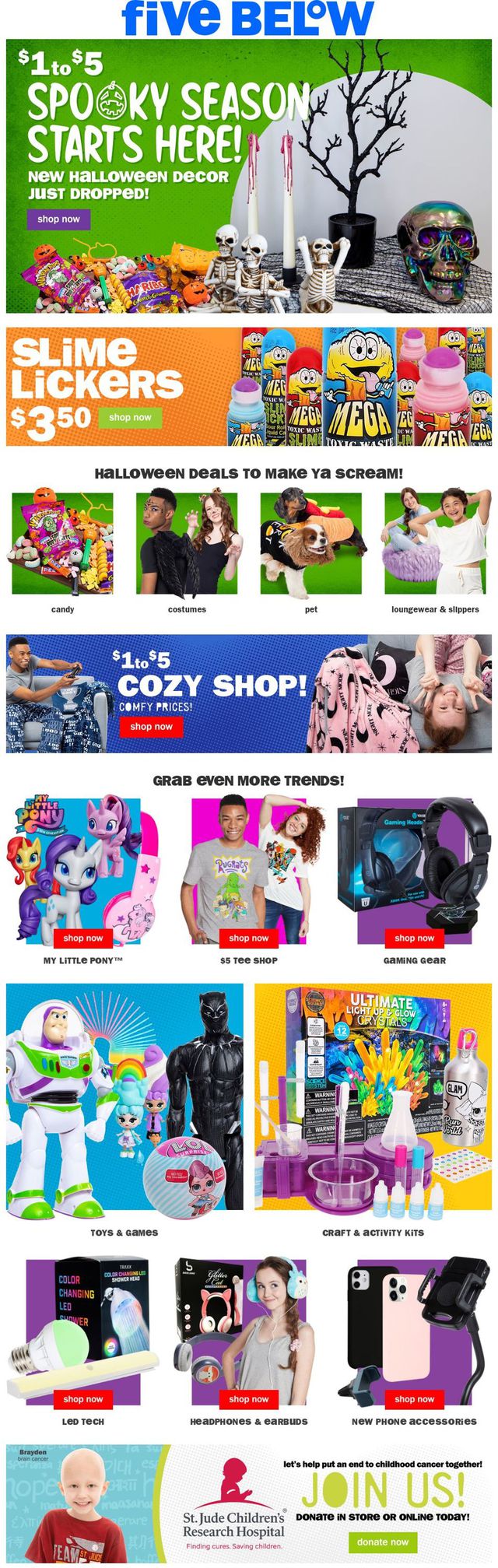Five Below Ad from 09/22/2021
