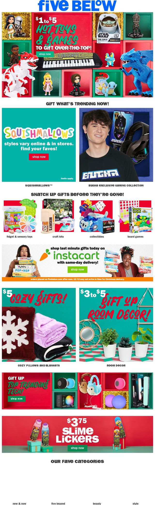 Five Below Ad from 12/15/2021