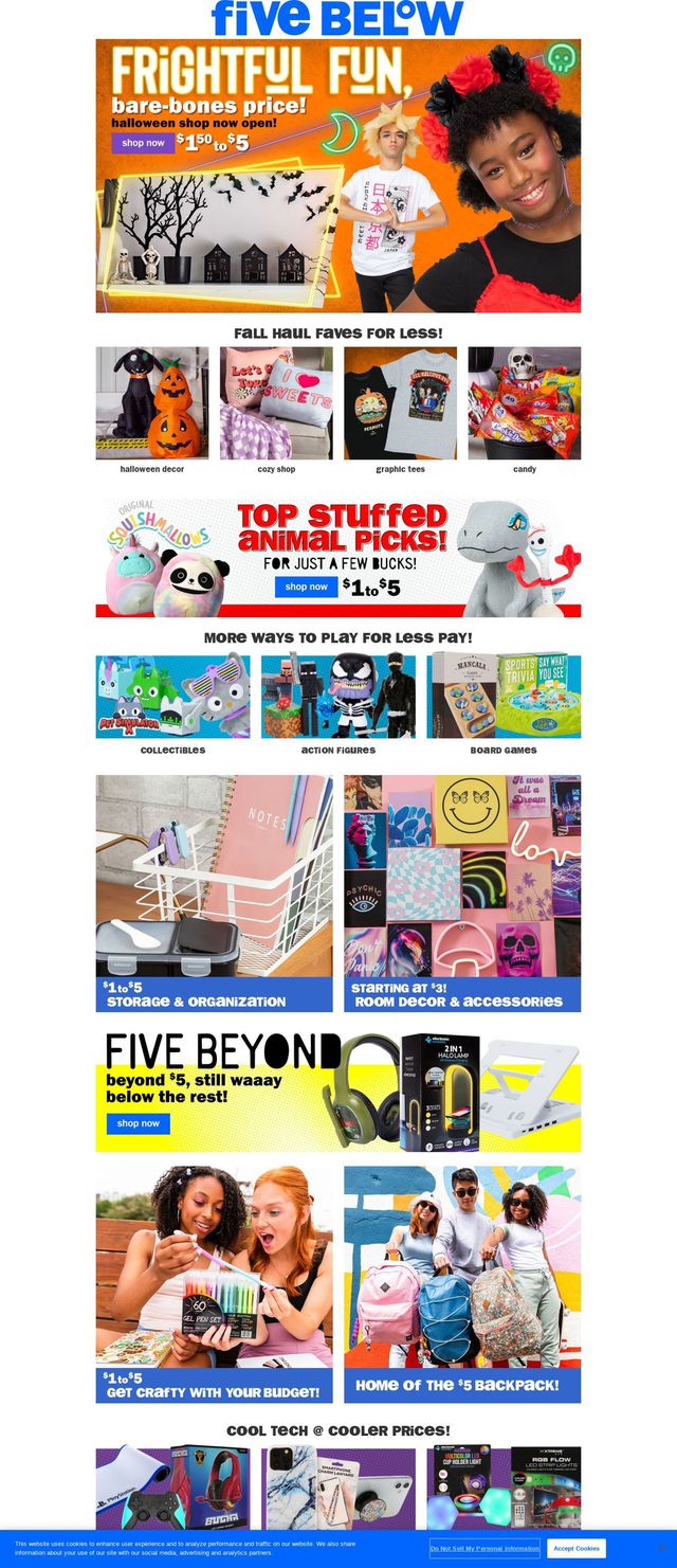 Five Below Ad from 08/31/2022
