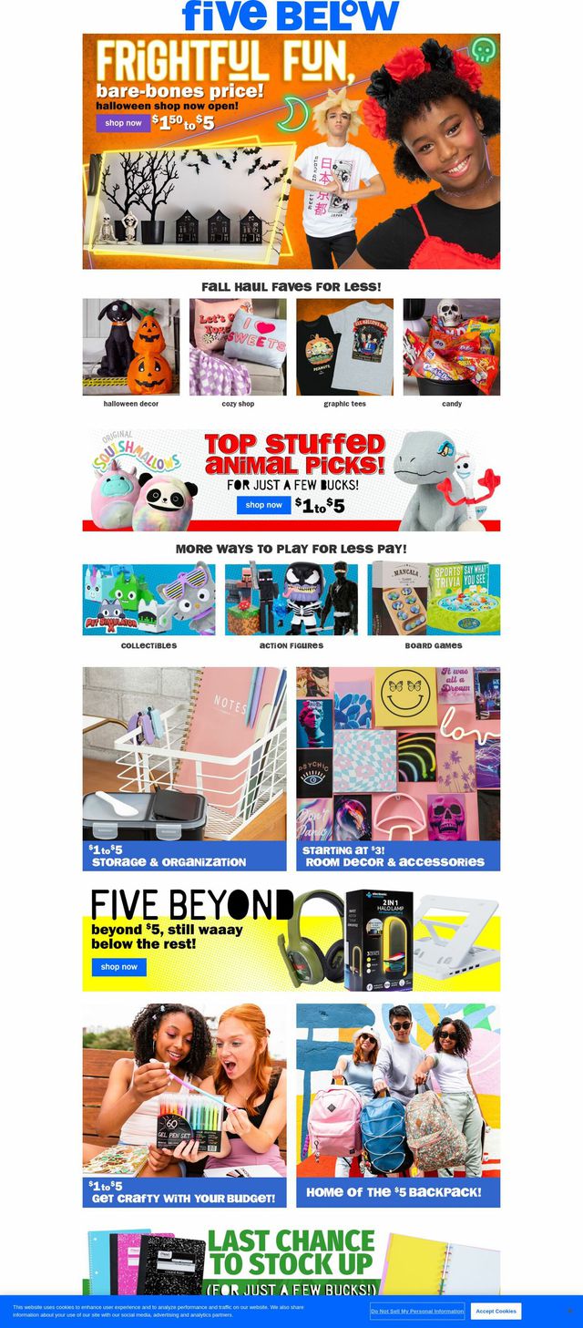 Five Below Ad from 09/07/2022