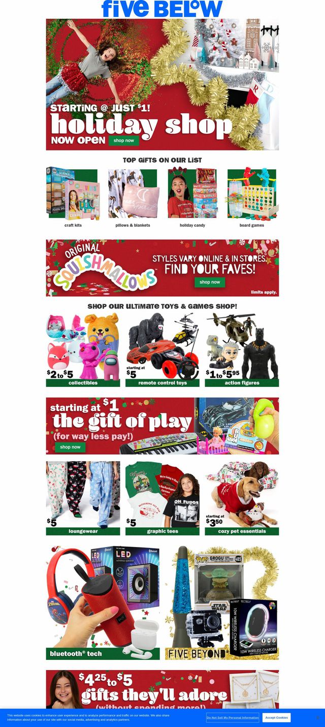 Five Below Ad from 11/02/2022
