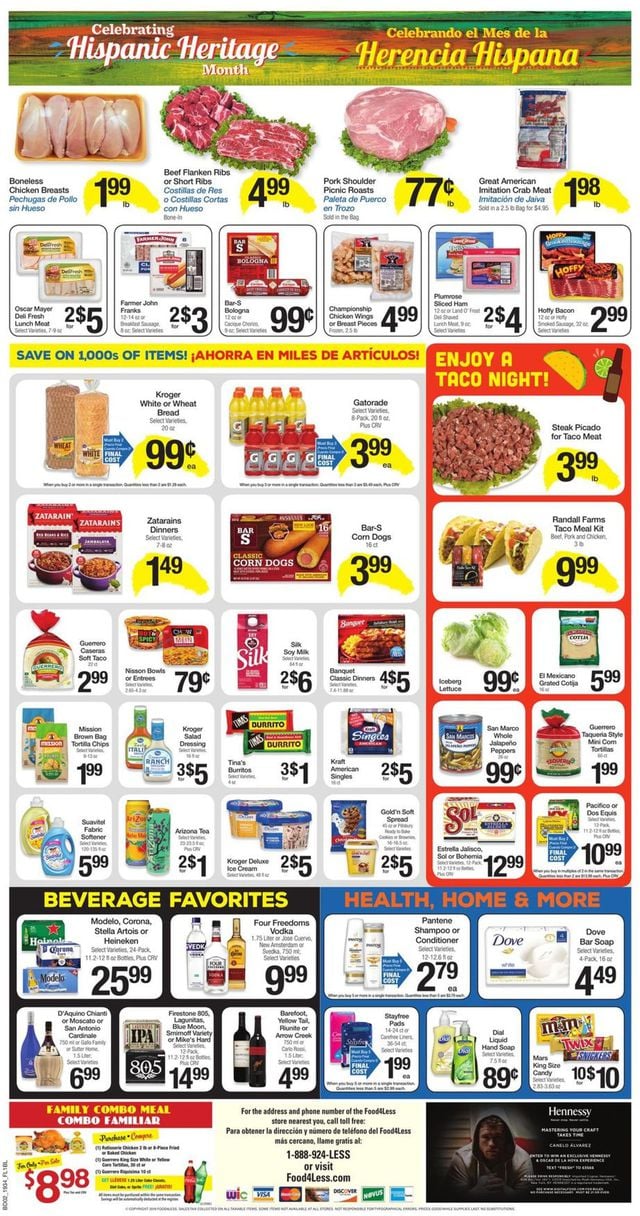 Food 4 Less Ad from 09/25/2019