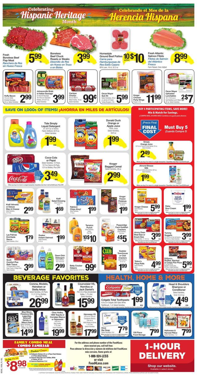 Food 4 Less Ad from 10/09/2019