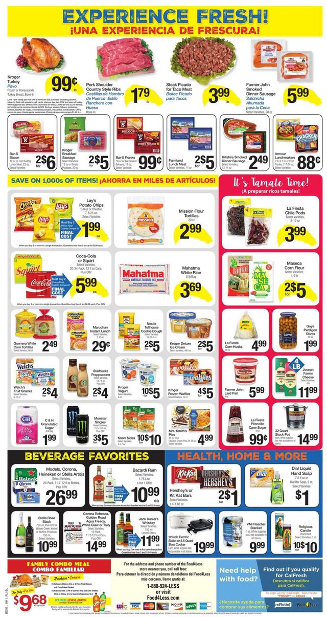 Food 4 Less Ad from 11/13/2019