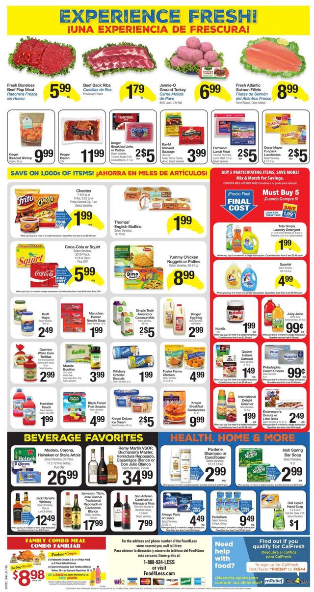 Food 4 Less Ad from 12/04/2019