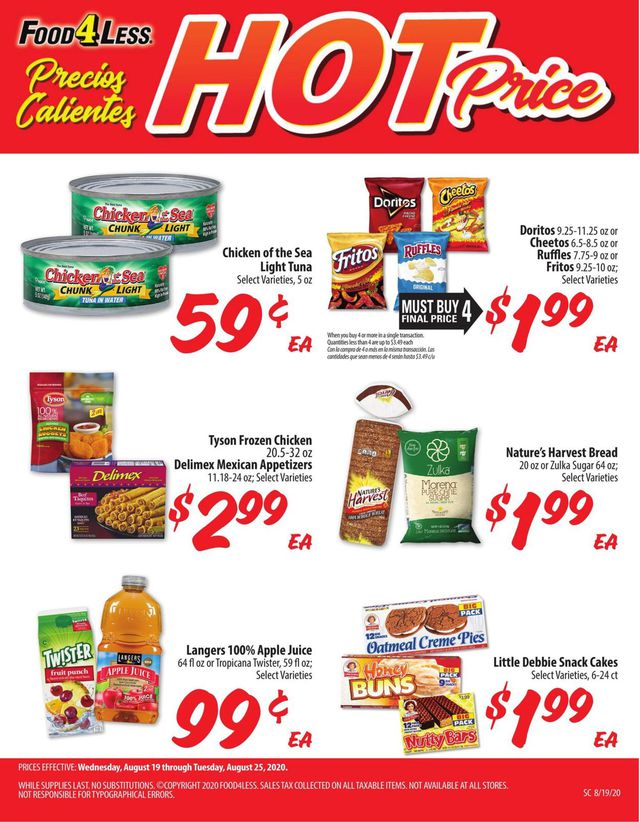 Food 4 Less Ad from 08/19/2020