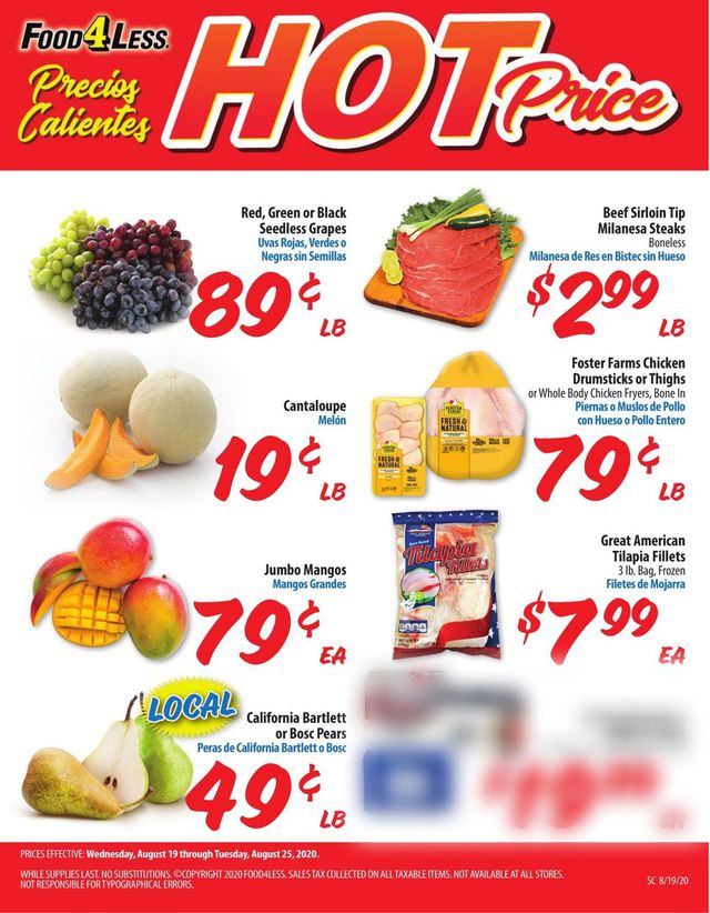 Food 4 Less Ad from 08/19/2020