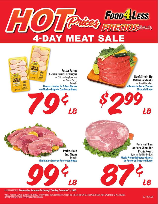 Food 4 Less Ad from 12/26/2020