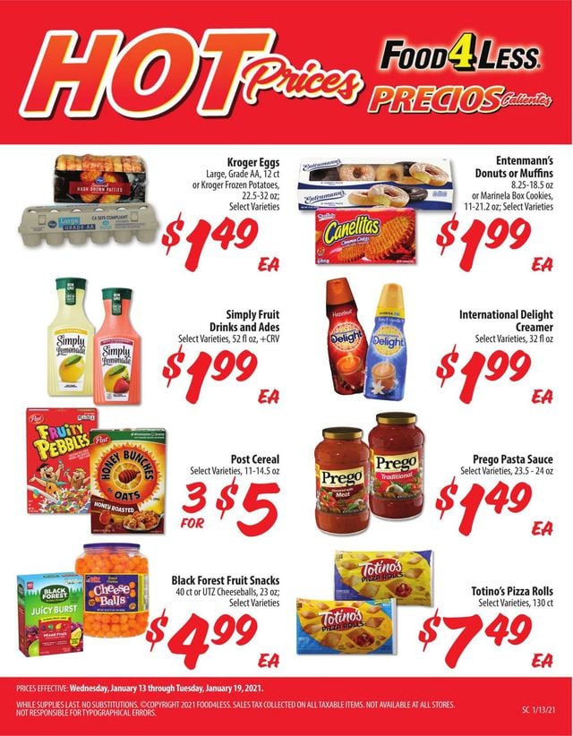 Food 4 Less Ad from 01/13/2021