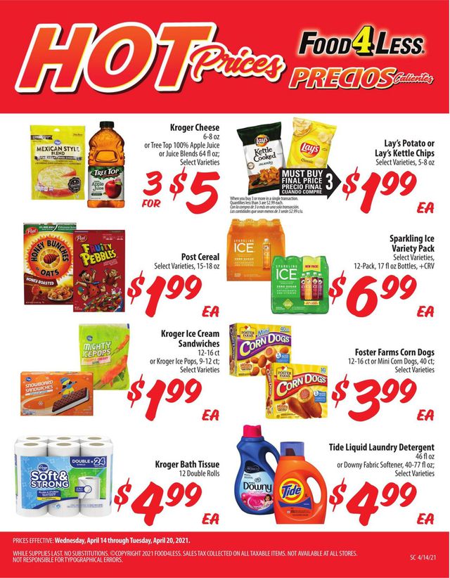 Food 4 Less Ad from 04/14/2021