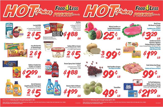 Food 4 Less Ad from 04/21/2021