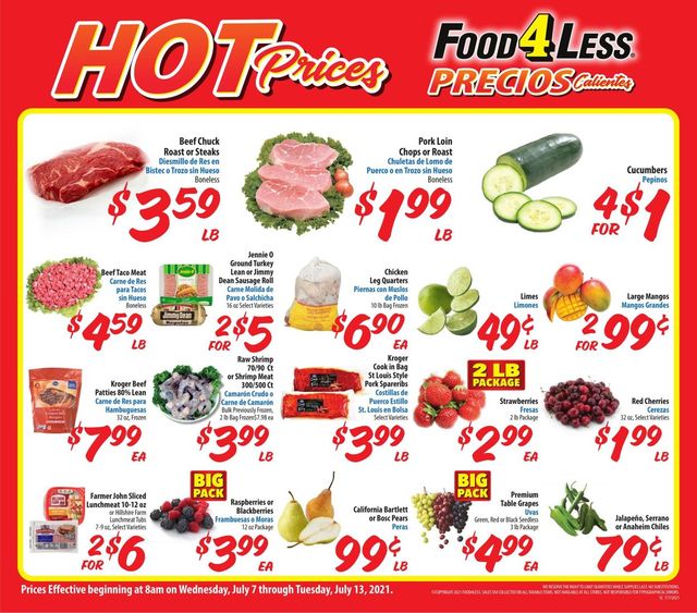 Food 4 Less Ad from 07/07/2021