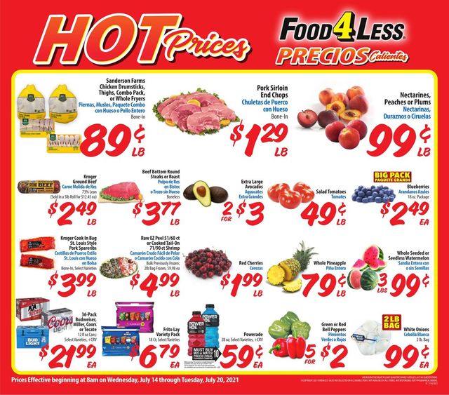 Food 4 Less Ad from 07/14/2021