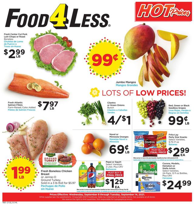 Food 4 Less Ad from 09/08/2021
