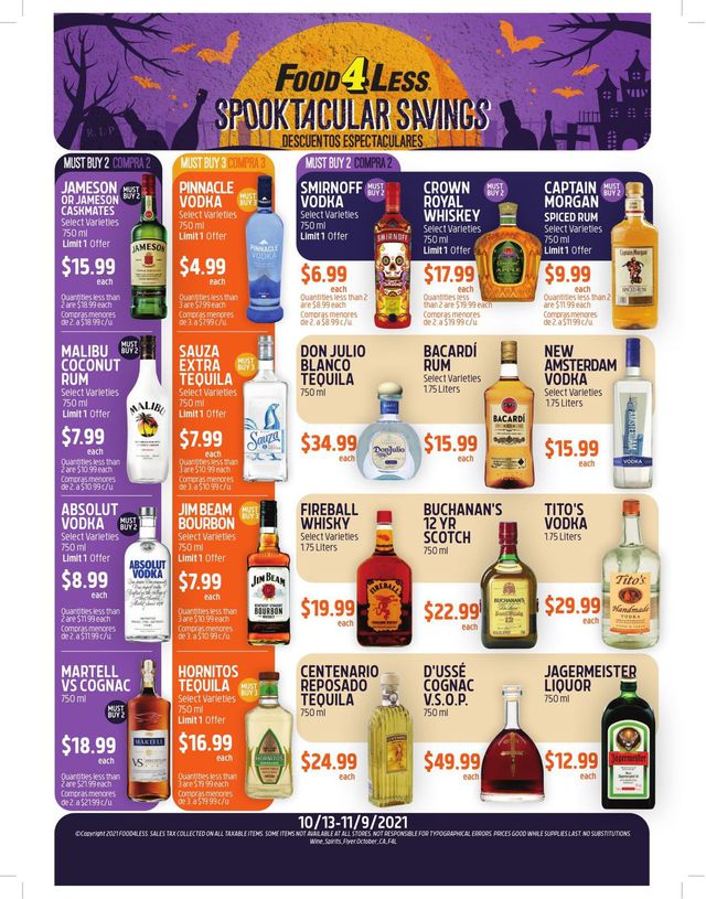 Food 4 Less Ad from 10/13/2021