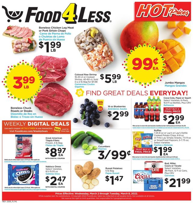 Food 4 Less Ad from 03/02/2022