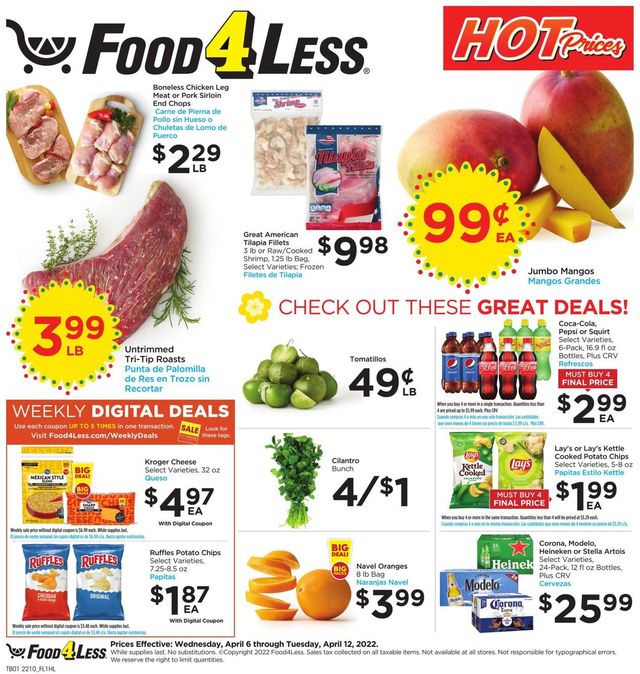 Food 4 Less Ad from 04/06/2022