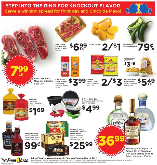 Food 4 Less Ad from 05/04/2022