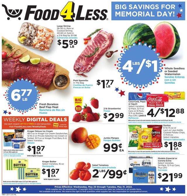 Food 4 Less Ad from 05/25/2022