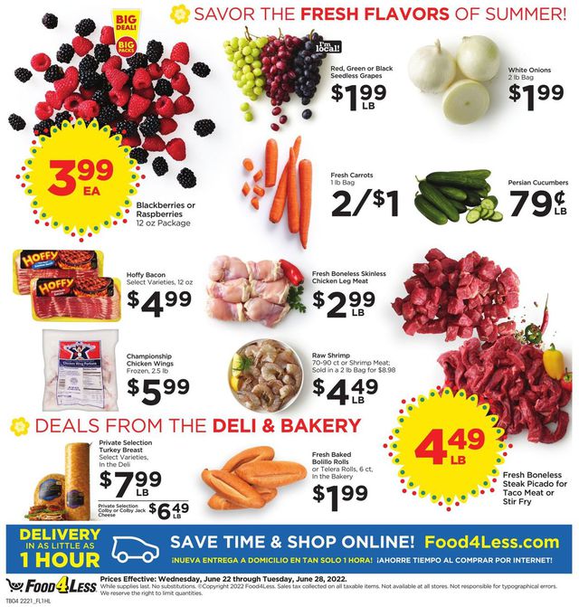 Food 4 Less Ad from 06/22/2022