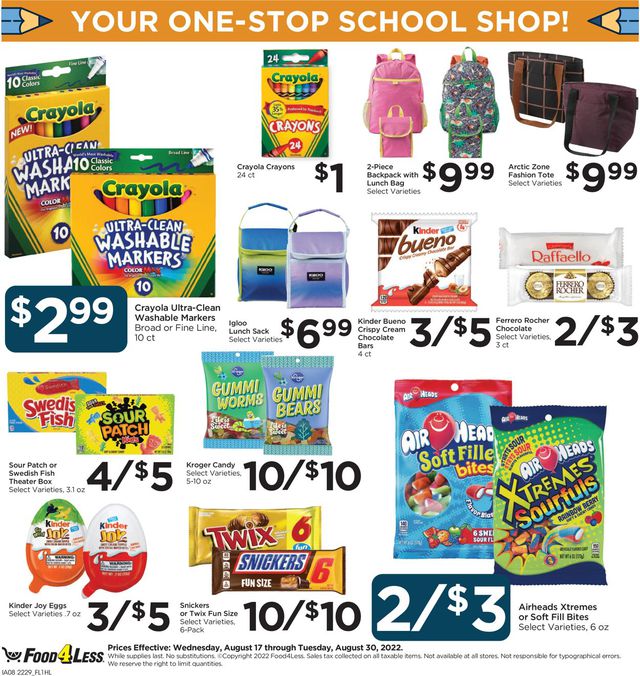 Food 4 Less Ad from 08/17/2022