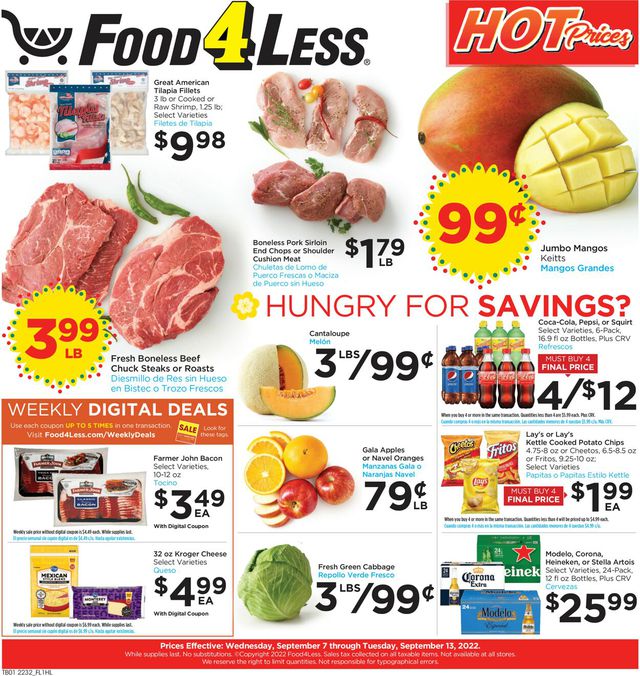 Food 4 Less Ad from 09/07/2022