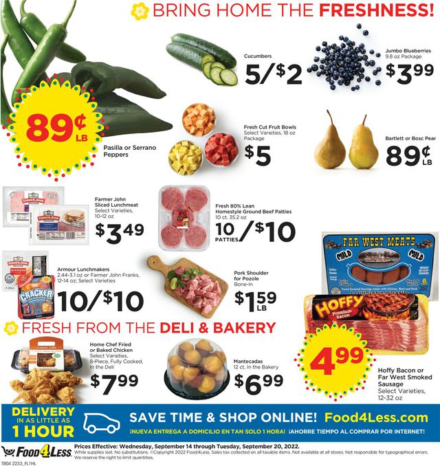 Food 4 Less Ad from 09/14/2022
