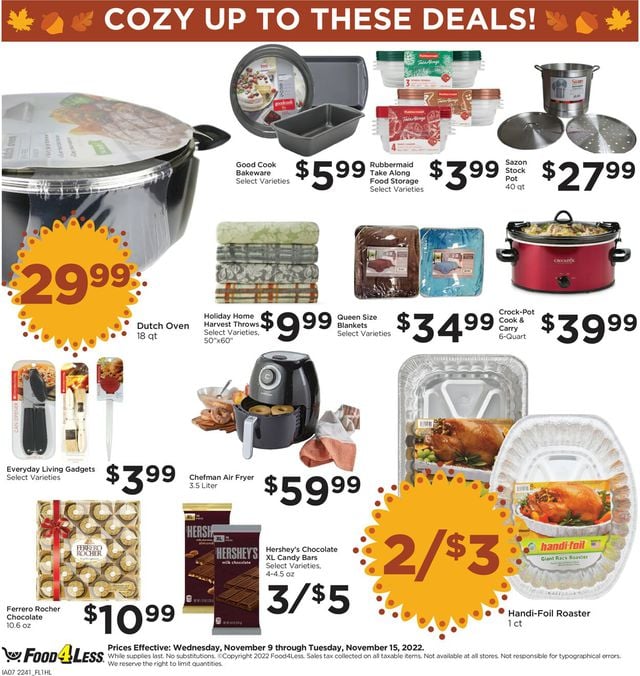 Food 4 Less Ad from 11/09/2022