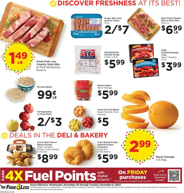 Food 4 Less Ad from 11/30/2022