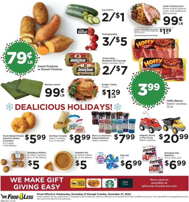 Food 4 Less Ad from 12/21/2022