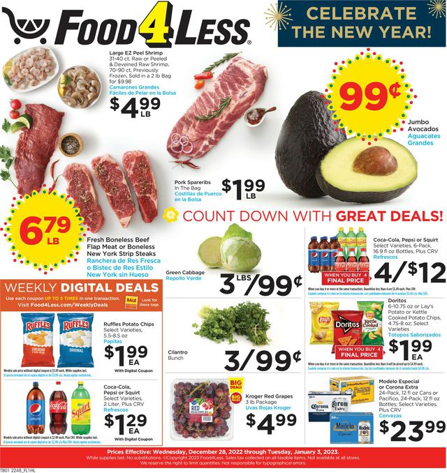 Food 4 Less Ad from 12/28/2022