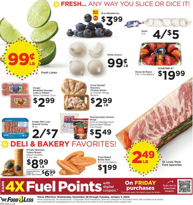 Food 4 Less Ad from 12/28/2022