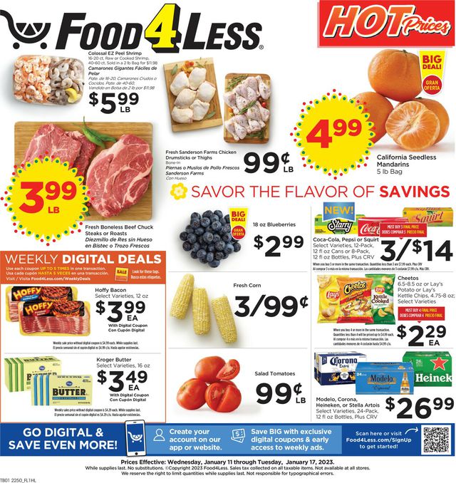 Food 4 Less Ad from 01/11/2023