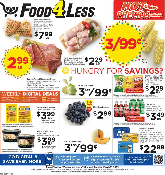 Food 4 Less Ad from 03/15/2023