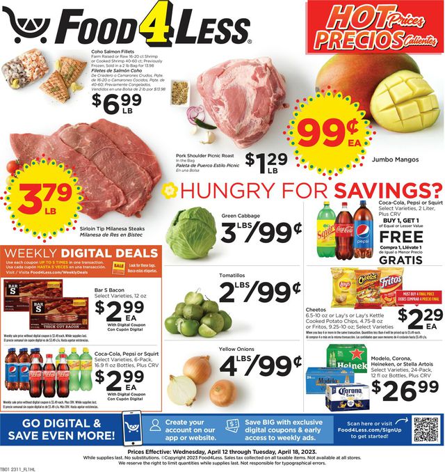 Food 4 Less Ad from 04/12/2023