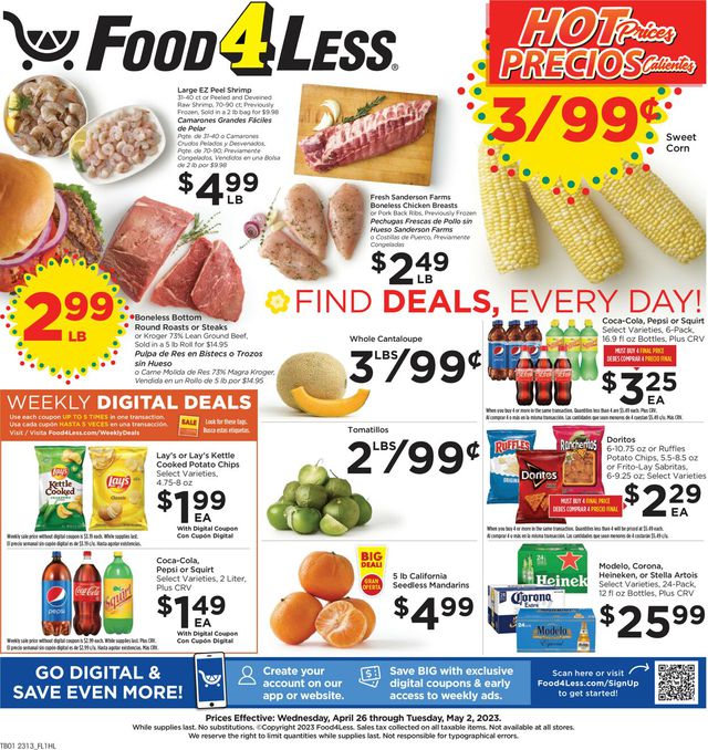 Food 4 Less Ad from 04/26/2023