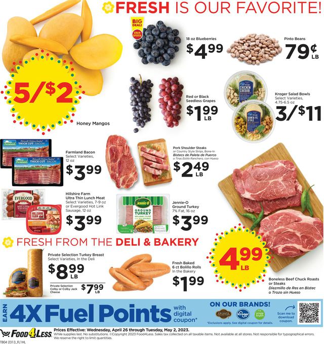 Food 4 Less Ad from 04/26/2023