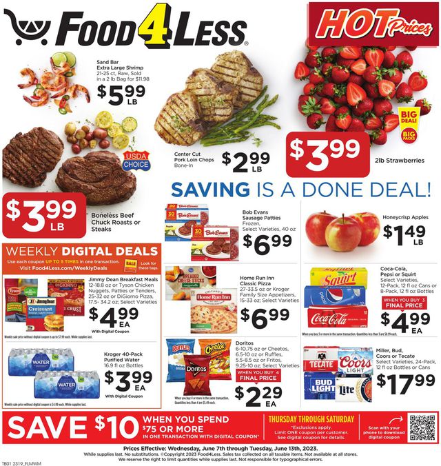 Food 4 Less Ad from 06/07/2023
