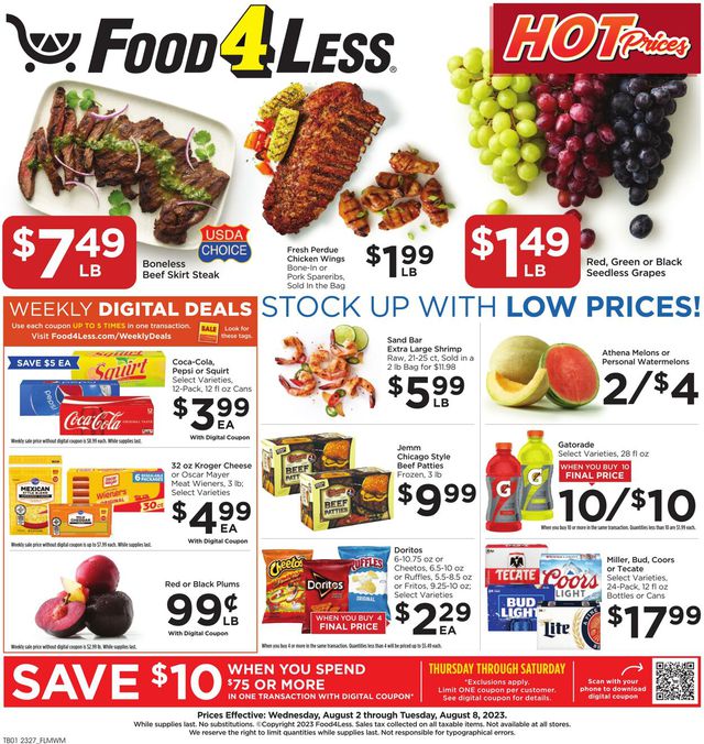 Food 4 Less Ad from 08/02/2023