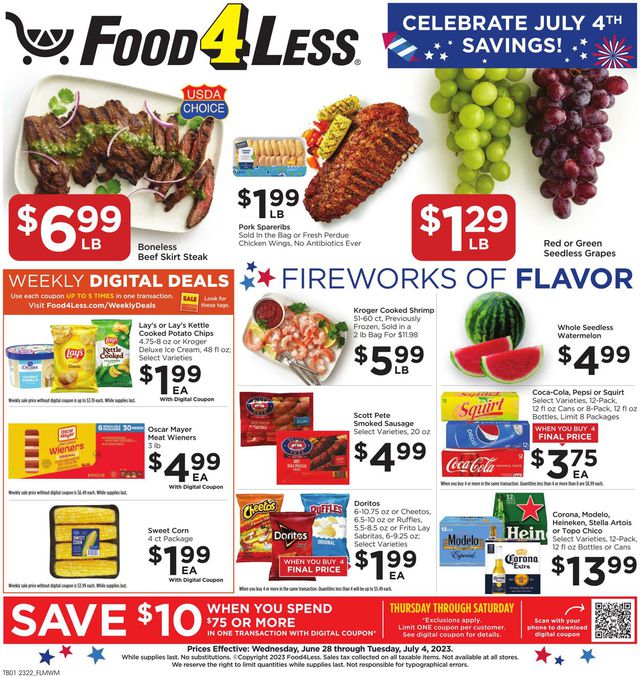 Food 4 Less Ad from 06/28/2023