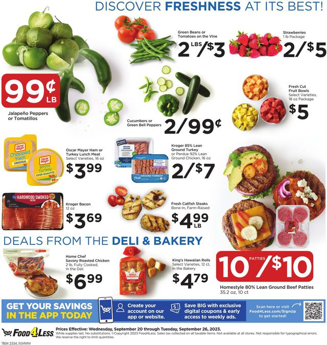 Food 4 Less Ad from 09/20/2023