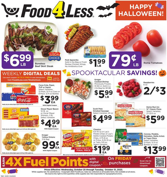 Food 4 Less Ad from 10/25/2023